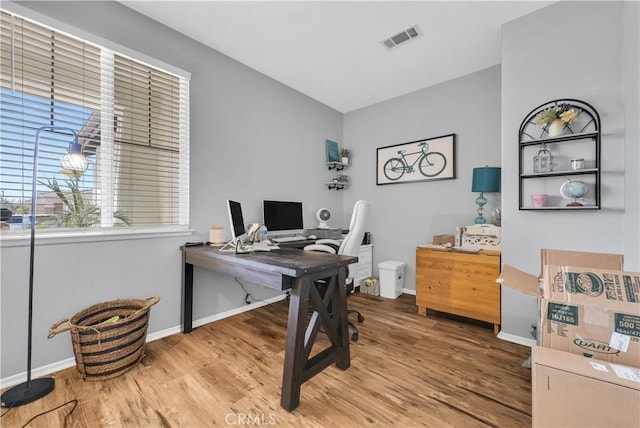 31164 Twilight Vista Dr, Menifee, CA 92584 - office area featuring wood finished floors