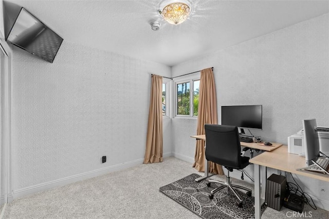 1200 Cerca, San Clemente, CA 92673 - carpeted home office with a textured wall and a textured ceiling
