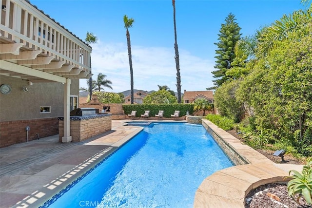 1200 Cerca, San Clemente, CA 92673 - view of swimming pool with exterior kitchen and a patio area