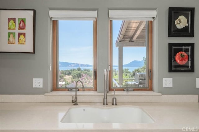 3165 Keeling Ave, Lakeport, CA 95453 - kitchen view of a mountainous background and light countertops