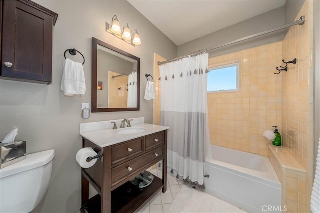 3165 Keeling Ave, Lakeport, CA 95453 - full bathroom featuring vanity, shower / bath combo, and tile patterned flooring