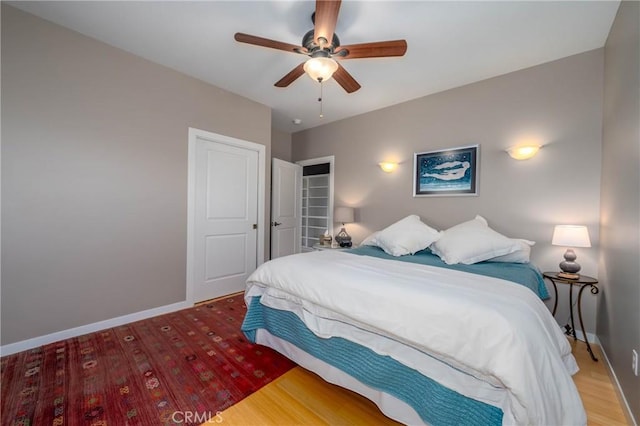 3165 Keeling Ave, Lakeport, CA 95453 - bedroom with wood finished floors and ceiling fan