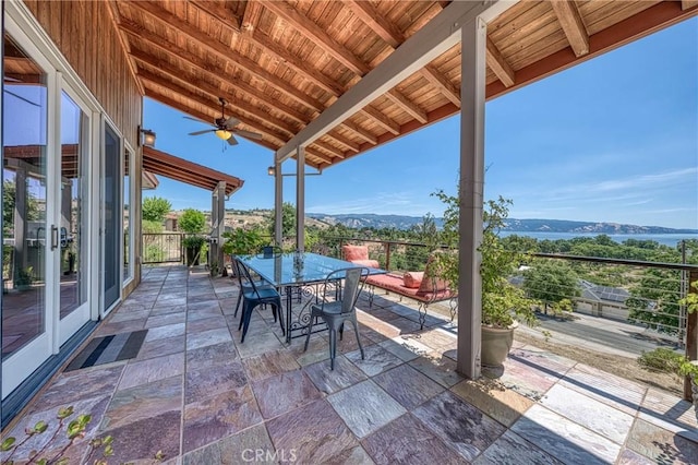 3165 Keeling Ave, Lakeport, CA 95453 - view of patio with outdoor dining space and a mountain view