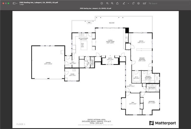 3165 Keeling Ave, Lakeport, CA 95453 - view of floor plan / room layout
