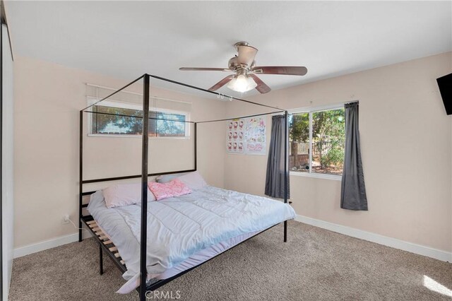 23859 S Rd, Apple Valley, CA 92307 - bedroom featuring carpet floors and ceiling fan