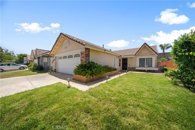 11571 Pinnacle Peak Ct, Rancho Cucamonga, CA 91737 - single story home featuring a tile roof, driveway, a garage, stucco siding, and a chimney