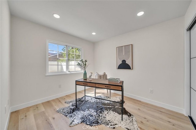 14181 Moore Ct, Irvine, CA 92606 - office featuring wood finished floors and recessed lighting