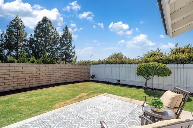 14181 Moore Ct, Irvine, CA 92606 - fenced backyard featuring a patio area