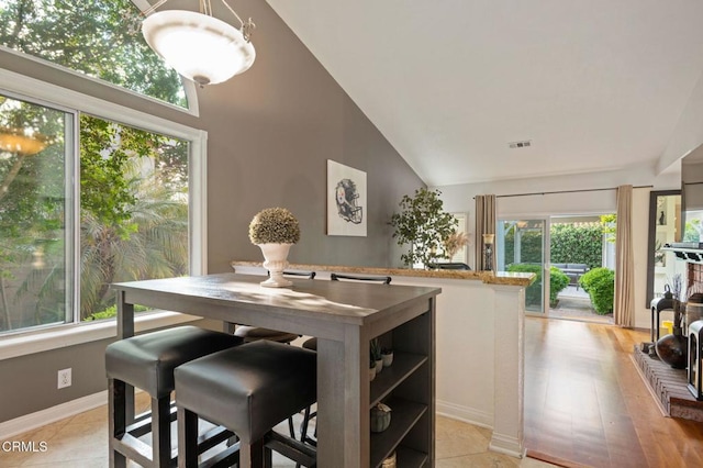 1501 Devonshire Dr, Oxnard, CA 93030 - dining space with high vaulted ceiling