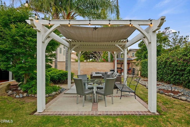 1501 Devonshire Dr, Oxnard, CA 93030 - view of patio / terrace with outdoor dining space and a pergola