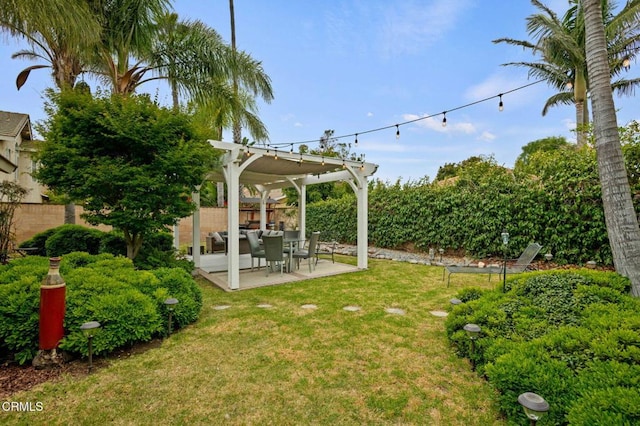1501 Devonshire Dr, Oxnard, CA 93030 - fenced backyard with a pergola and a patio area