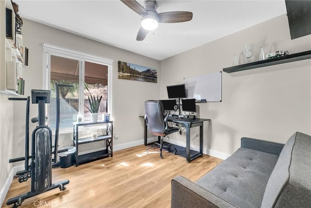 12312 Marmont Pl, Moreno Valley, CA 92557 - office space featuring light wood-type flooring and ceiling fan