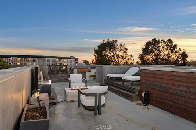 3306 Via Oporto, Newport Beach, CA 92663 - view of patio / terrace with an outdoor fire pit and area for grilling