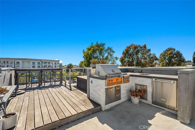 3306 Via Oporto, Newport Beach, CA 92663 - wooden terrace featuring area for grilling