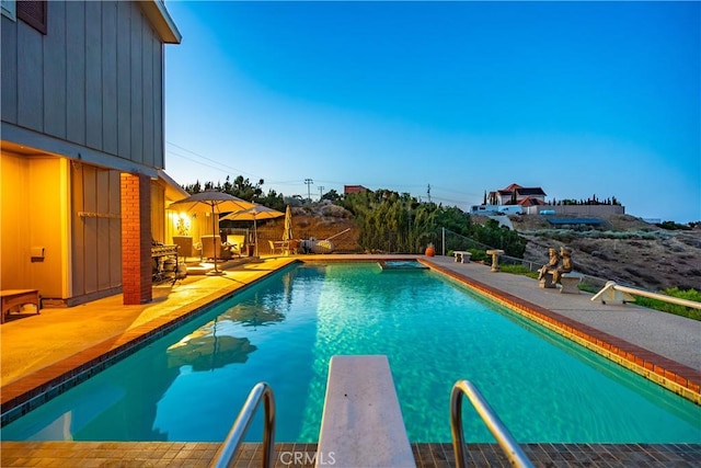 35870 Tierra Subida Ave, Palmdale, CA 93551 - view of pool featuring a patio area and a diving board