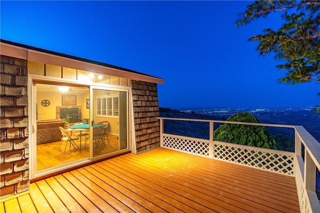 35870 Tierra Subida Ave, Palmdale, CA 93551 - deck at night featuring outdoor dining space