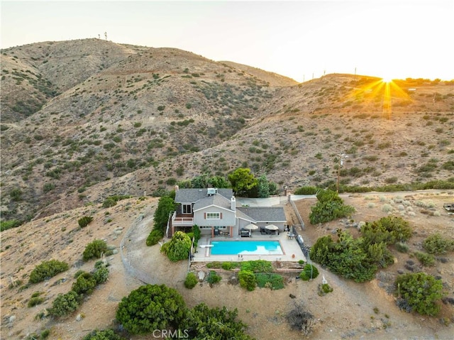 35870 Tierra Subida Ave, Palmdale, CA 93551 - view from above of property featuring a pool area and mountains