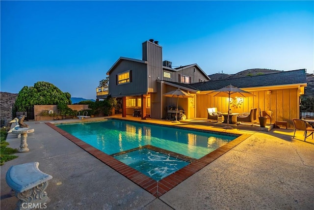 35870 Tierra Subida Ave, Palmdale, CA 93551 - view of swimming pool featuring a patio and a pool with connected hot tub