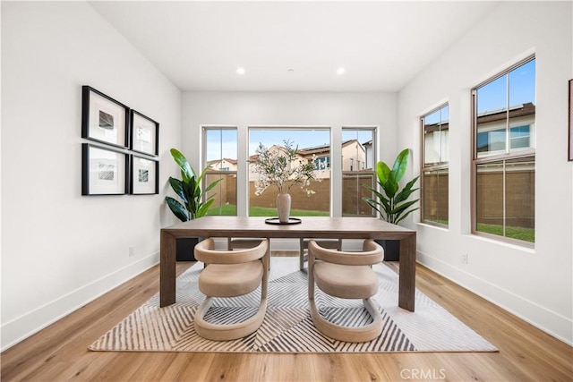 312 Brimwood, Irvine, CA 92618 - dining space with light wood-type flooring and recessed lighting
