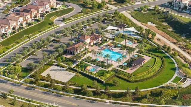 312 Brimwood, Irvine, CA 92618 - aerial view of property's location featuring a pool area and nearby suburban area