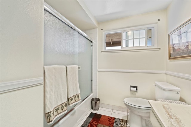 3186 N Hartman St, Orange, CA 92865 - full bathroom featuring tile patterned flooring, shower / bath combination with glass door, and vanity