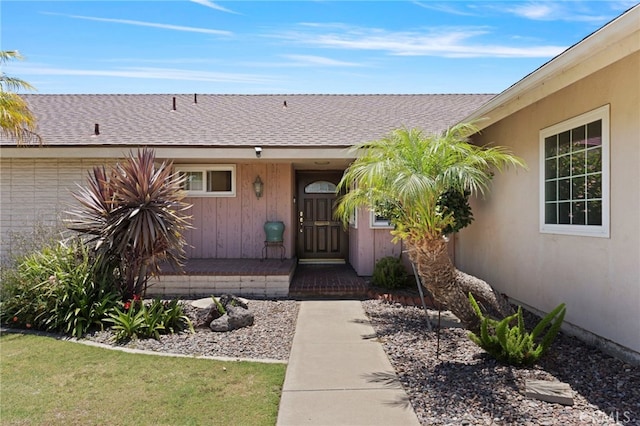 3186 N Hartman St, Orange, CA 92865 - entrance to property featuring roof with shingles and covered porch