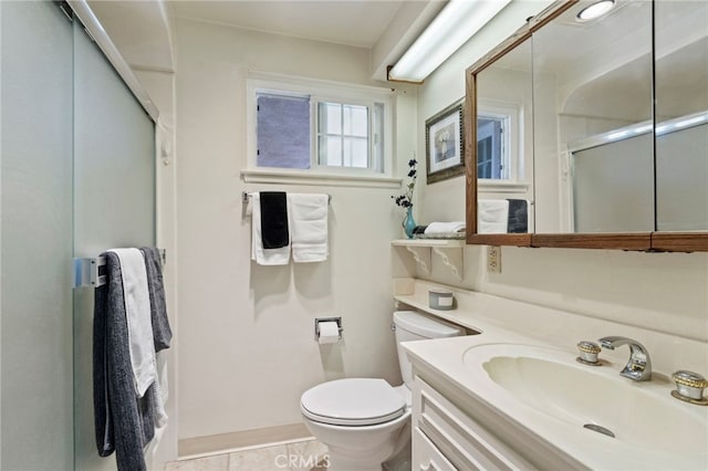 3186 N Hartman St, Orange, CA 92865 - full bathroom featuring vanity and a shower with shower door