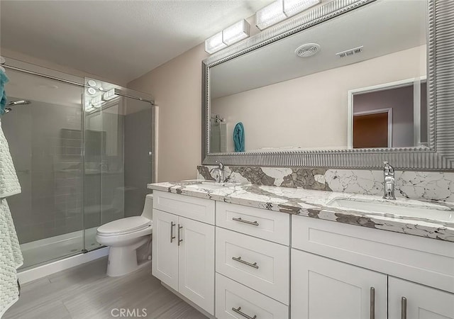 19237 Index St Unit 5, Porter Ranch, CA 91326 - bathroom featuring double vanity and a shower stall