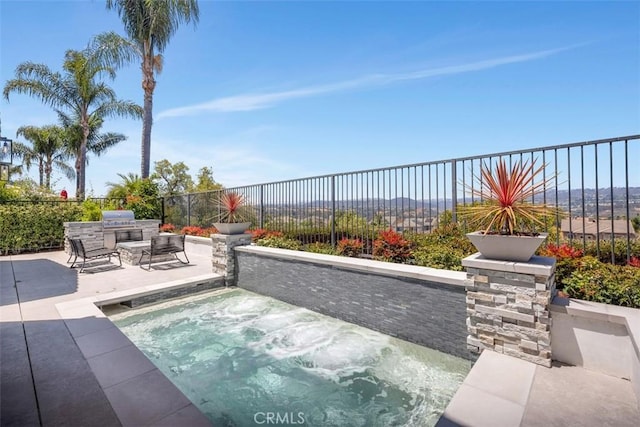 27705 Homestead Rd, Laguna Niguel, CA 92677 - view of swimming pool with exterior kitchen, a patio, and an in-ground hot tub