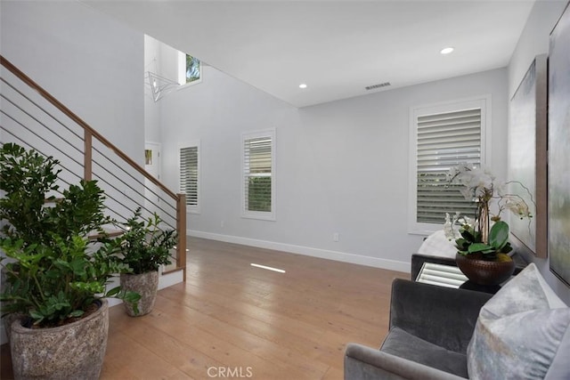27705 Homestead Rd, Laguna Niguel, CA 92677 - living area with stairs, light wood finished floors, and recessed lighting