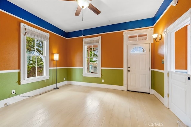 1780 Paso Robles St, Oceano, CA 93445 - entrance foyer with a ceiling fan and wood-type flooring