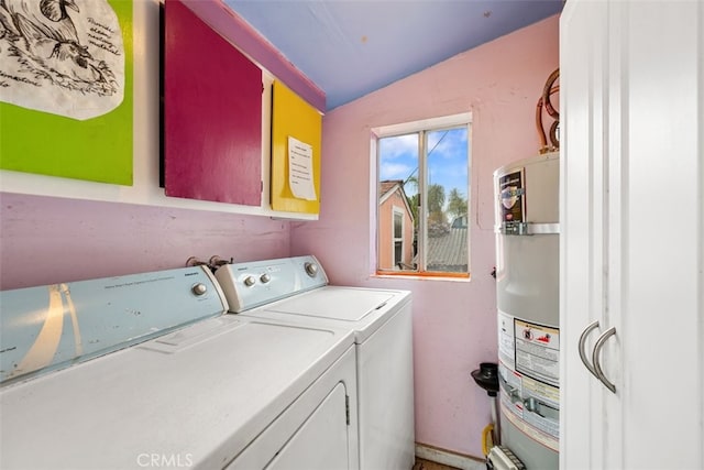 1780 Paso Robles St, Oceano, CA 93445 - washroom with strapped water heater and washer and dryer