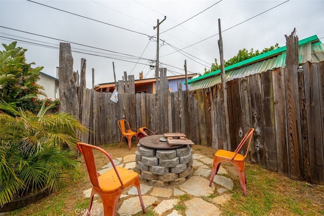 1780 Paso Robles St, Oceano, CA 93445 - fenced backyard featuring an outdoor fire pit