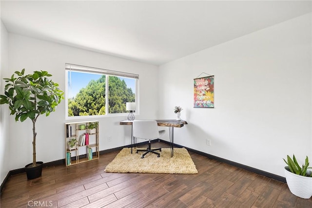 140 E El Norte Pkwy Unit 8, Escondido, CA 92026 - home office with wood finished floors and baseboards