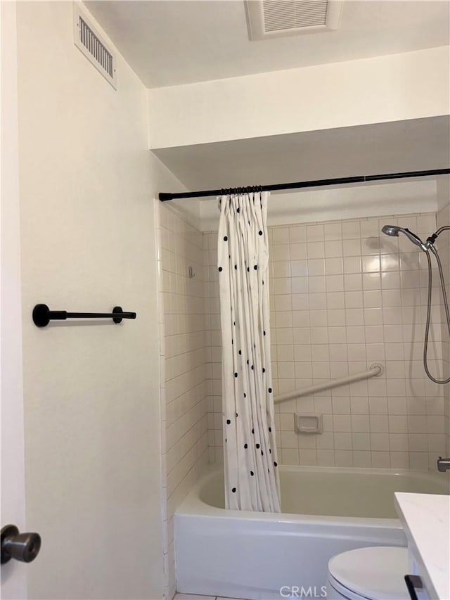 8711 Chessington Dr Unit D, Inglewood, CA 90305 - full bathroom featuring vanity and shower / bath combo with shower curtain