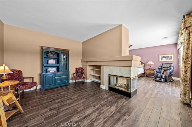 32409 Favara Dr, Temecula, CA 92592 - living room with wood finished floors and a tiled fireplace