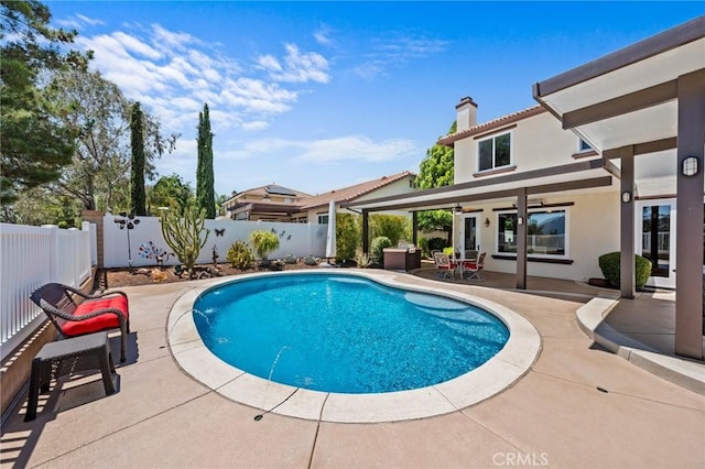 32409 Favara Dr, Temecula, CA 92592 - view of pool with a patio and a fenced backyard