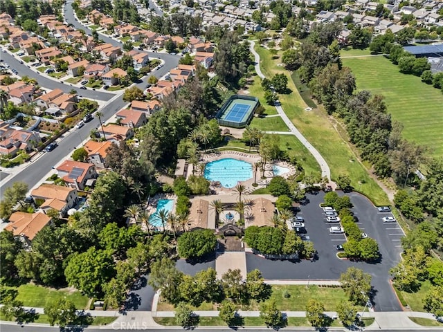 32409 Favara Dr, Temecula, CA 92592 - aerial view of property and surrounding area featuring a pool and nearby suburban area