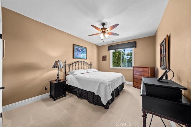 32409 Favara Dr, Temecula, CA 92592 - bedroom featuring light colored carpet and a ceiling fan