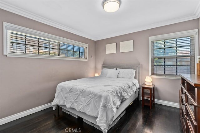 10622 Ashworth St, Bellflower, CA 90706 - bedroom with dark wood-style flooring and ornamental molding