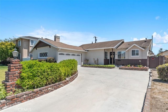 10622 Ashworth St, Bellflower, CA 90706 - ranch-style home with stucco siding, concrete driveway, and a garage
