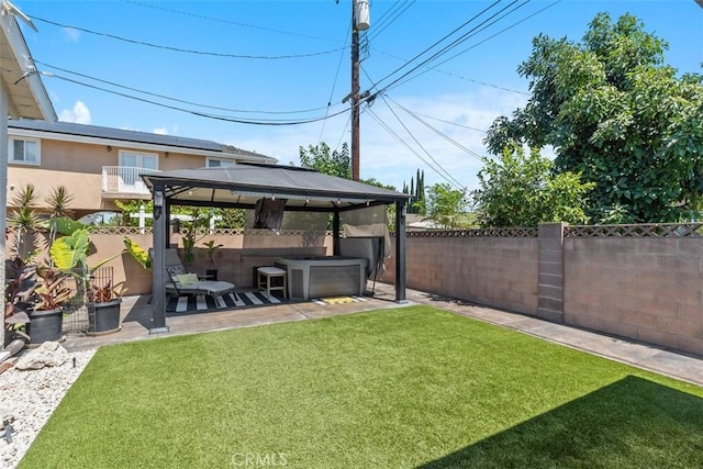 10622 Ashworth St, Bellflower, CA 90706 - fenced backyard with a gazebo and a patio