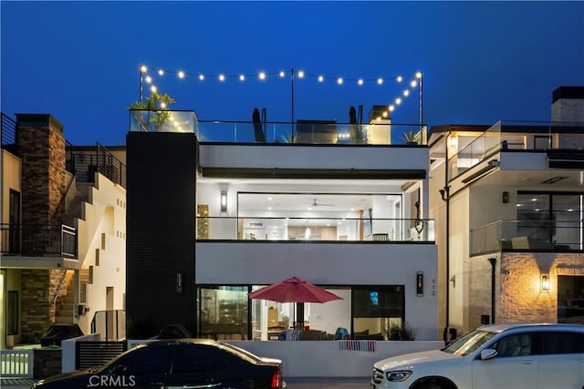 112 30th St, Newport Beach, CA 92663 - view of property at night