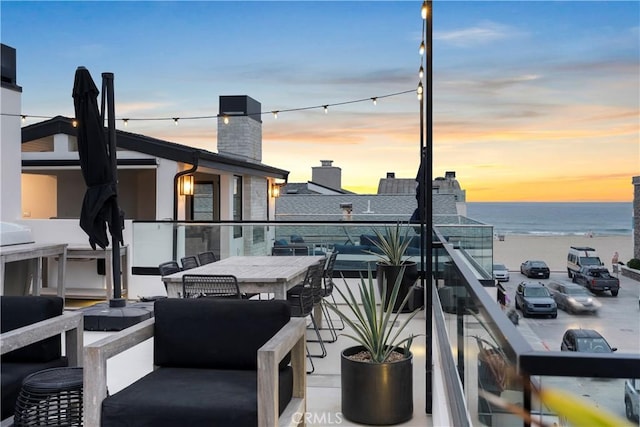 112 30th St, Newport Beach, CA 92663 - balcony featuring a water view