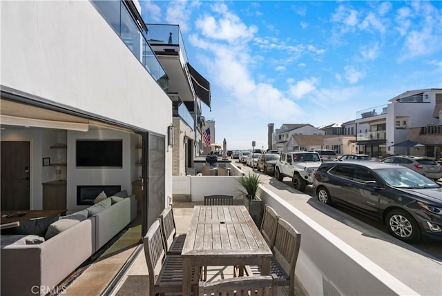 112 30th St, Newport Beach, CA 92663 - balcony with a residential view and outdoor dining space