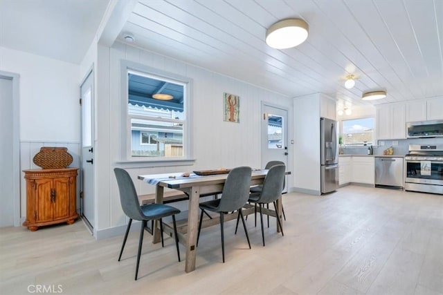 31 N 3rd St, Cayucos, CA 93430 - dining space featuring light wood-style floors