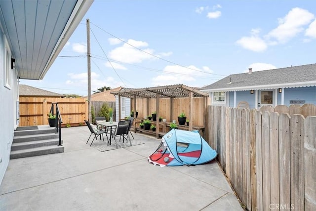 31 N 3rd St, Cayucos, CA 93430 - fenced backyard featuring a pergola, outdoor dining area, and a patio area