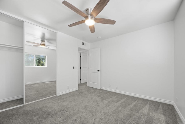 190 Avenida Descanso Unit I, Oceanside, CA 92057 - unfurnished bedroom with carpet floors, a closet, and ceiling fan
