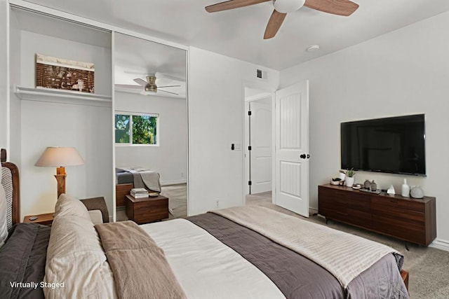 190 Avenida Descanso Unit I, Oceanside, CA 92057 - carpeted bedroom with a ceiling fan