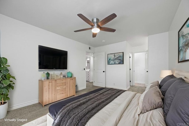 190 Avenida Descanso Unit I, Oceanside, CA 92057 - bedroom with carpet flooring and ceiling fan